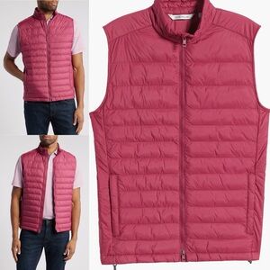 Peter Millar All Course Quilted Vest in Pomegranate sz L